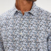 Chemise ajust&eacute;e manches longues multicolore homme