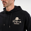Sweat hoodie molleton One Piece noir homme