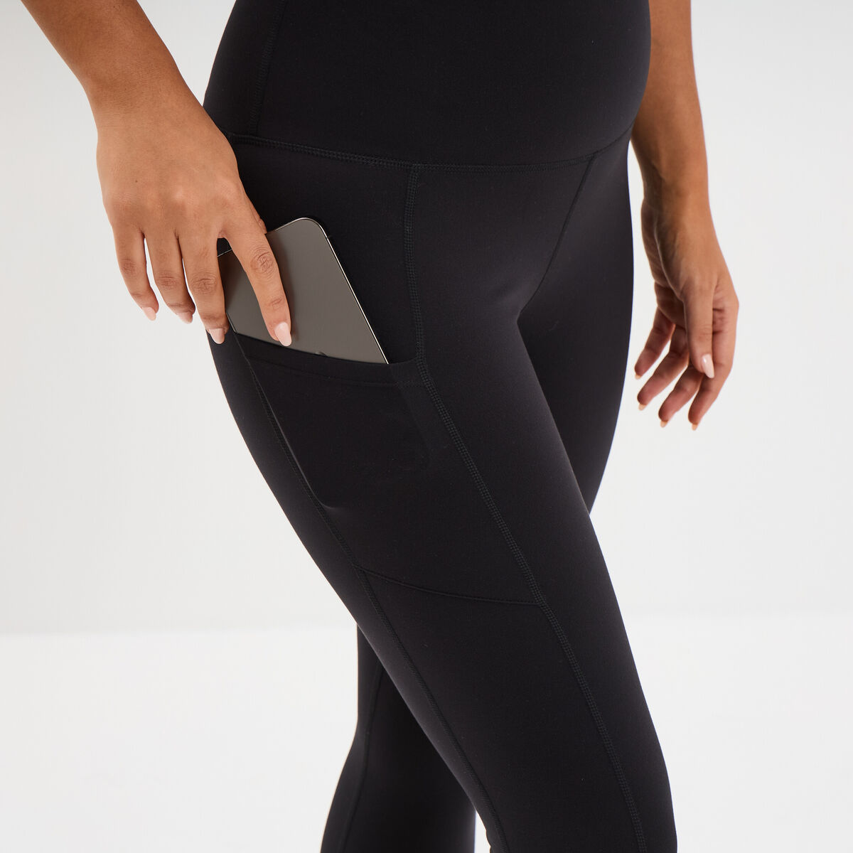 Legging de sport taille haute noir femme