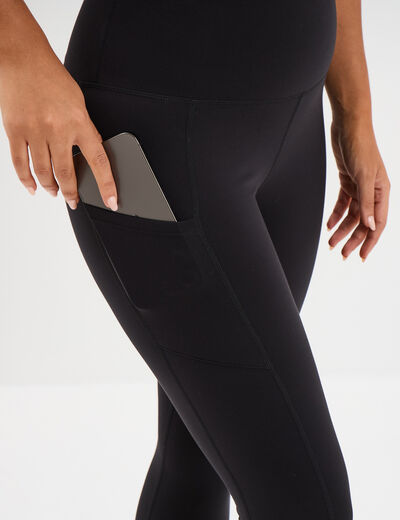 Legging de sport taille haute noir femme