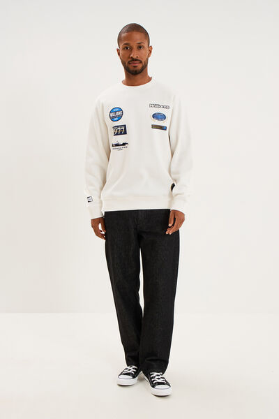 Sweat relax col rond Williams F1 blanc homme