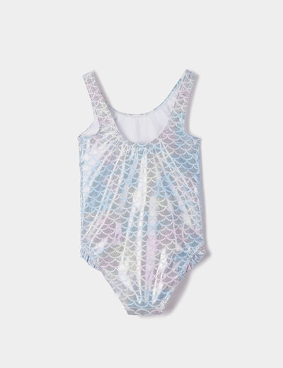 Maillot de bain une pièce avec bonnet parme fille