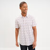 Chemise manches courtes coton ecru homme
