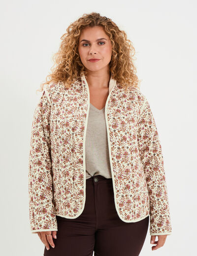 Veste matelassée réversible blanc femme grande taille