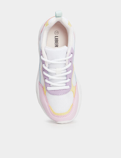 Baskets running semelle mémoire de forme multicolore fille
