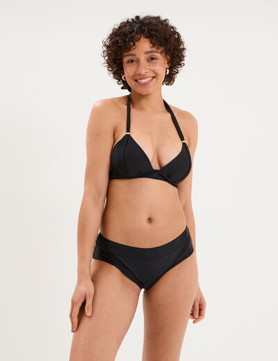 Haut de maillot de bain forme triangle noir femme