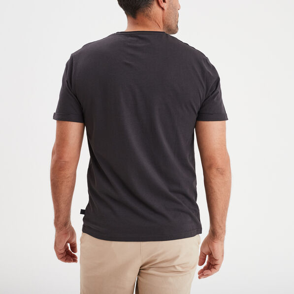 T-shirt col rond manches courtes Liberto gris foncé homme
