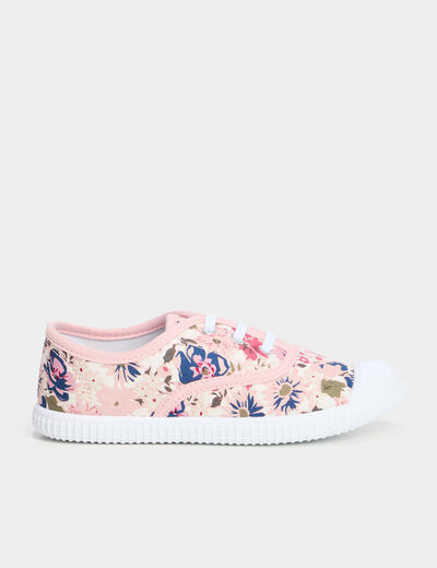 Tennis basses en toile multicolore fille
