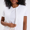Gilet matelassé sans manches blanc femme