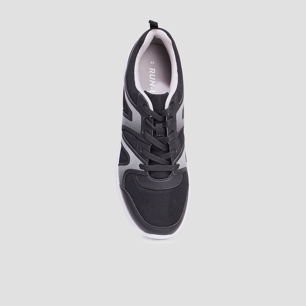 Baskets running à lacets noir homme
