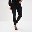 Jeans skinny taille haute cropped denim noir femme