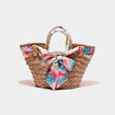 Sac panier tressé vert clair femme