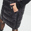 Doudoune longue sans manches noir femme