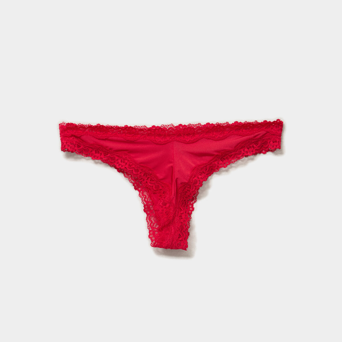 Lot 3 tangas avec dentelle rouge femme