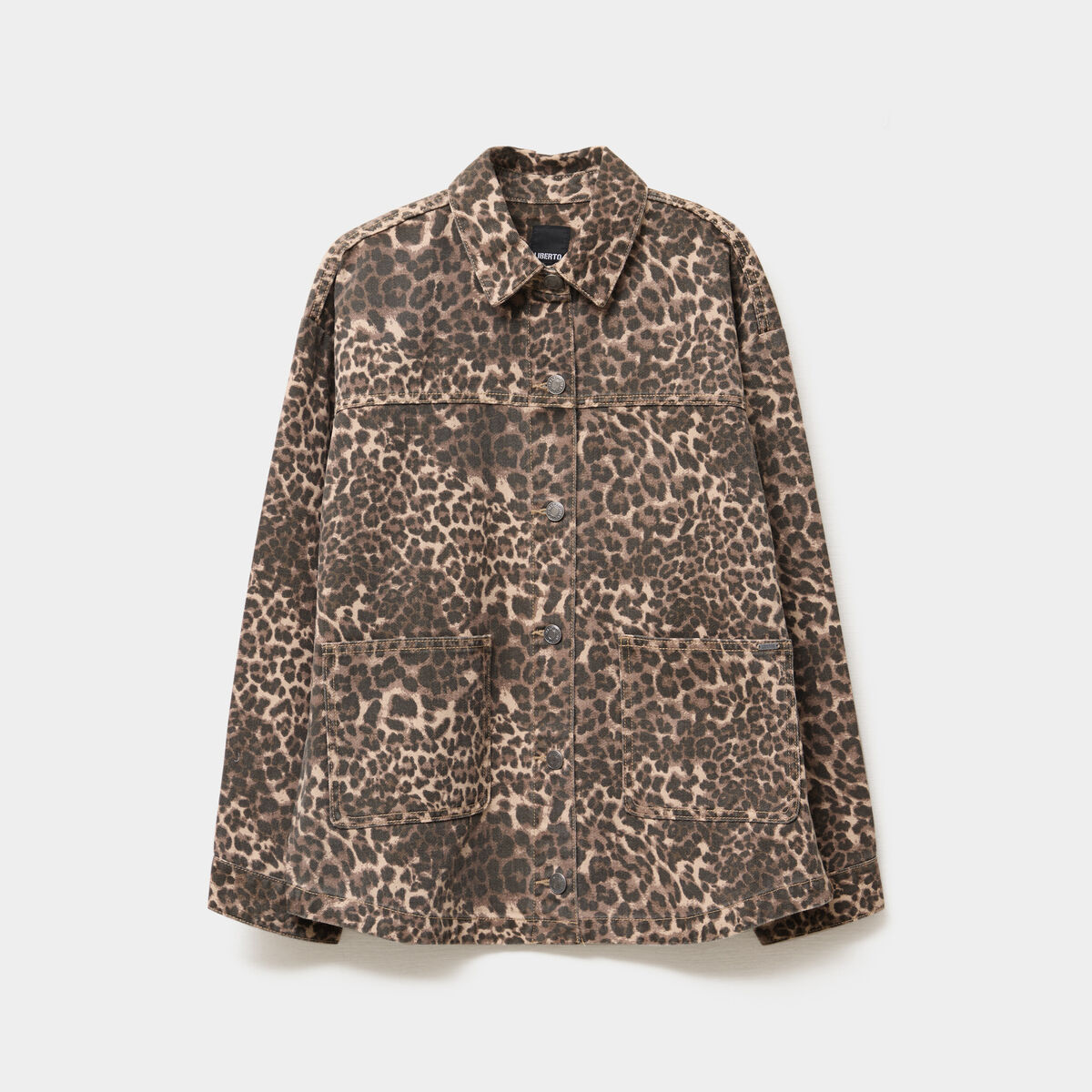 Surchemise en jean coton marron femme