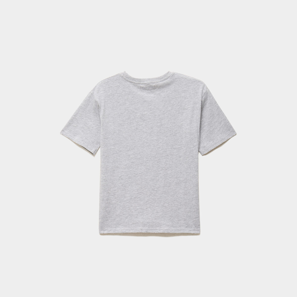 T-shirt oversize manches courtes coton gris gar&ccedil;on