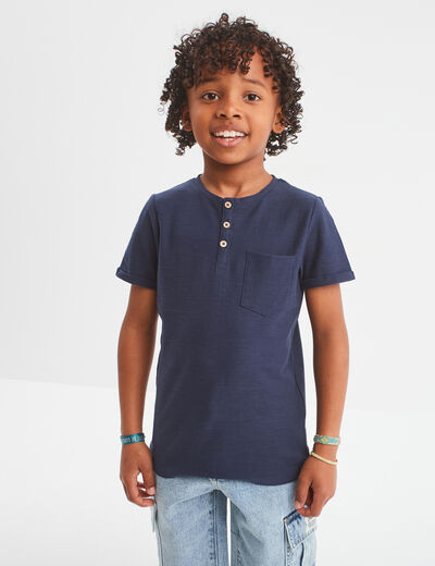 T-shirt manches courtes bleu marine garçon