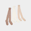 Lot 3 collants coton majoritaire multicolore fille