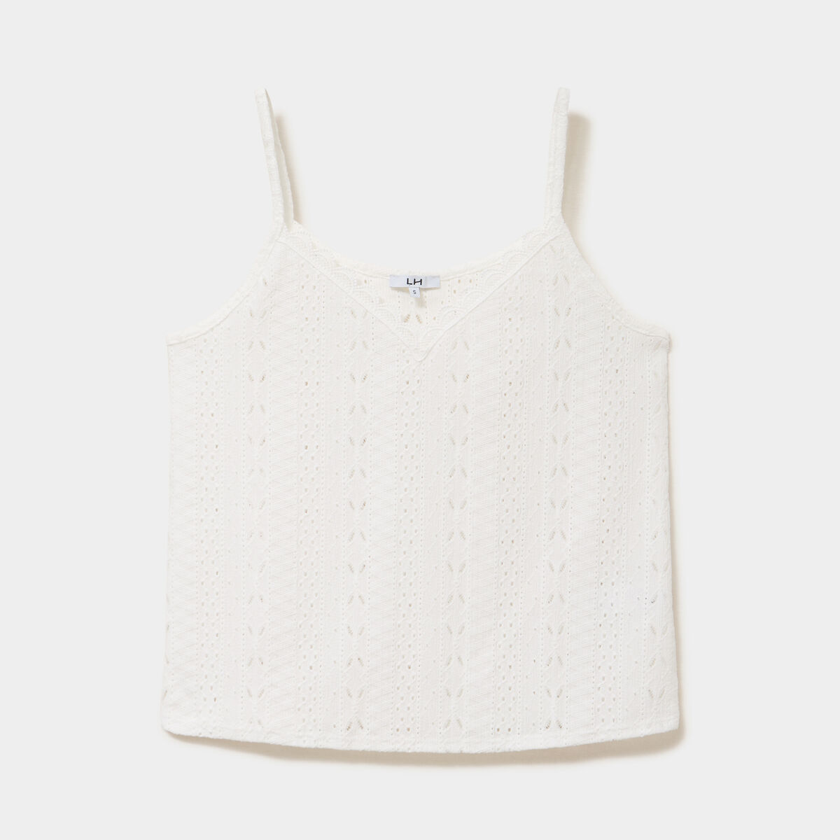 D&eacute;bardeur broderie anglaise blanc femme