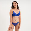 Shorty en dentelle bleu electrique femme