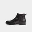 Bottines zipp&eacute;es en cuir noir homme