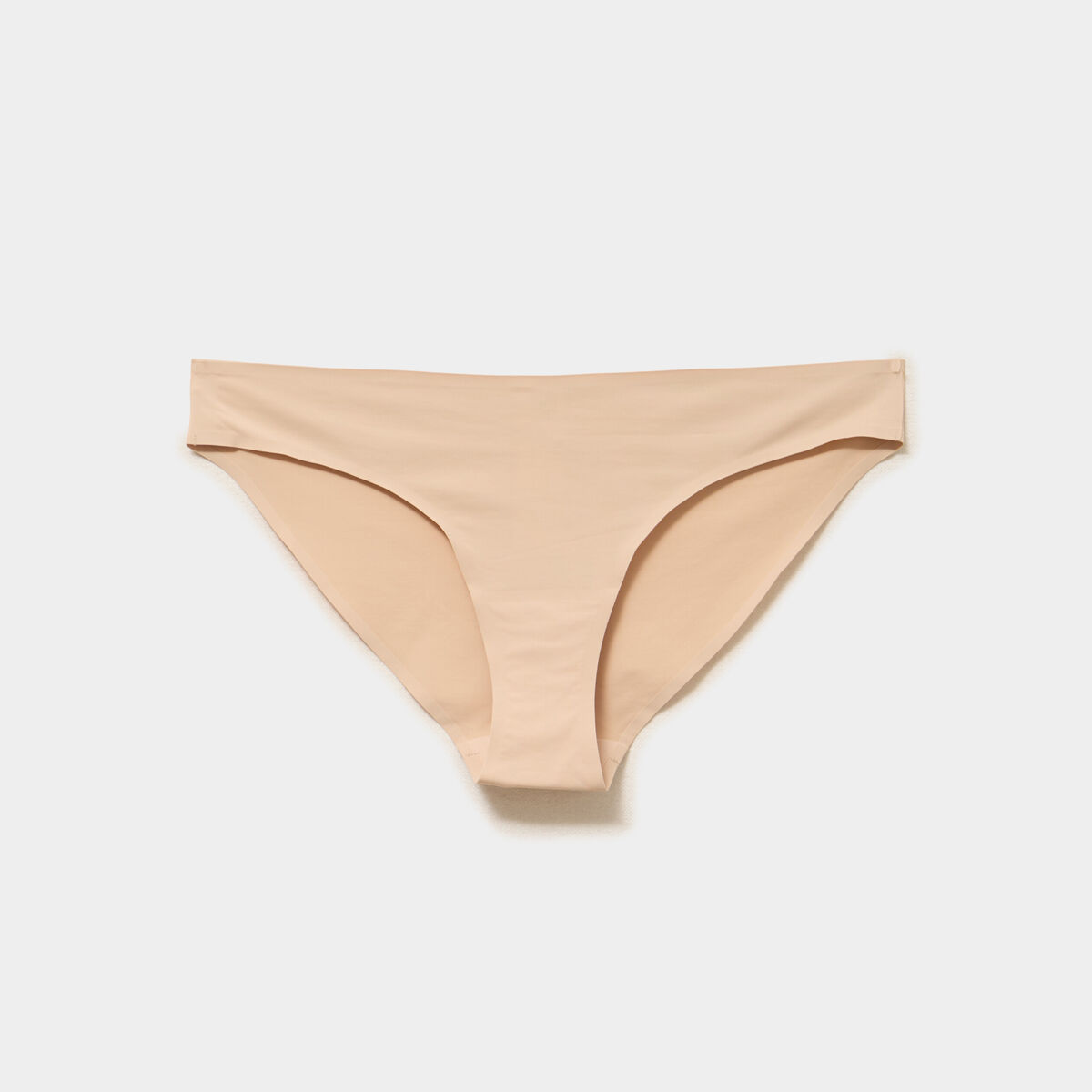 Culotte microfibre sans coutures beige femme
