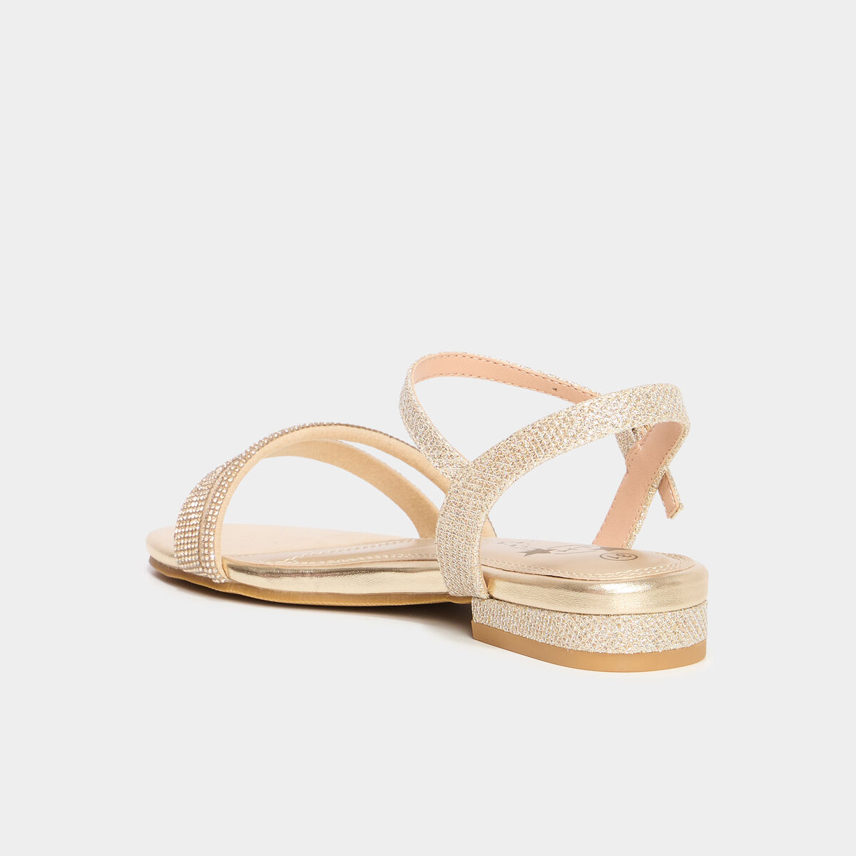 Sandales de c&eacute;r&eacute;monie avec strass jaune or fille
