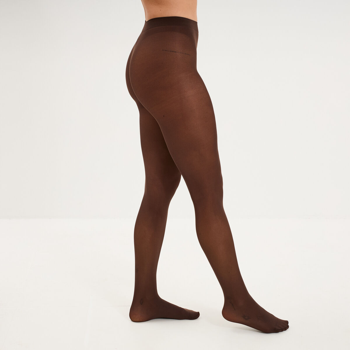 Lot 2 collants 40D marron femme