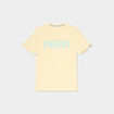 T-shirt col rond manches courtes coton jaune clair homme