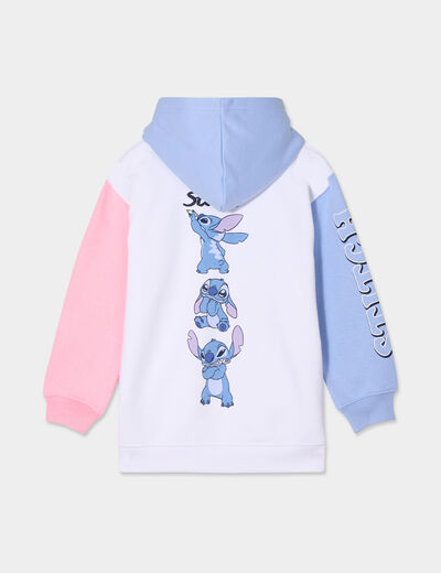 Sweat hoodie à capuche oversize Stitch multicolore fille