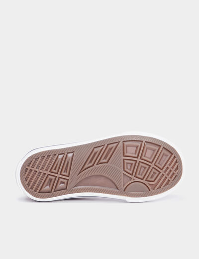 Baskets montantes toile zippées Creeks ecru fille
