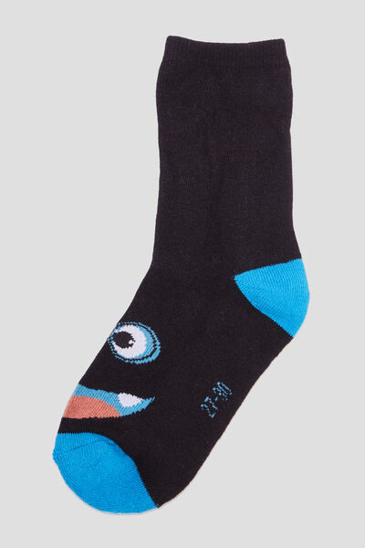 Lot 5 paires chaussettes coton noir gar&ccedil;on