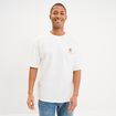 T-shirt relax manches courtes coton blanc homme
