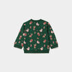 Sweat coton col rond No&euml;l vert b&eacute;b&eacute; gar&ccedil;on