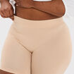 Short taille haute &eacute;lastiqu&eacute;e sable femme grande taille