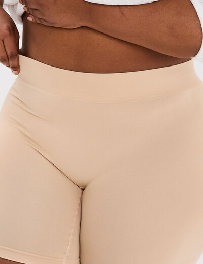 Short taille haute élastiquée sable femme grande taille