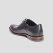 Derbies &agrave; lacets en cuir lisse noir homme