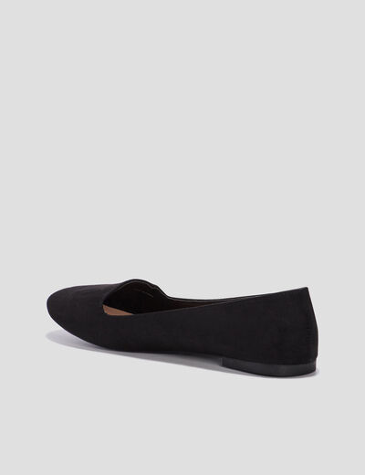 Ballerines esprit mocassins noir femme