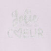 T-shirt paillettes manches courtes coton parme b&eacute;b&eacute; fille