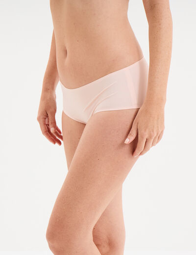 Shorty microfibre sans coutures rose clair femme