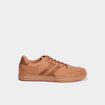 Tennis basses &agrave; lacets marron homme