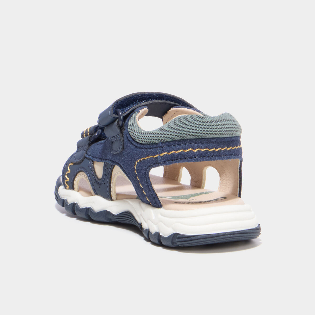 Sandales &agrave; scratchs bleu marine b&eacute;b&eacute; gar&ccedil;on