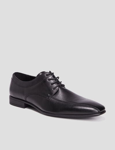 Derbies à bouts carrés noir homme