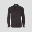 Chemise manches longues lin majoritaire gris foncé homme