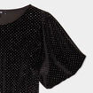 Robe velours &agrave; strass Liberto noir fille