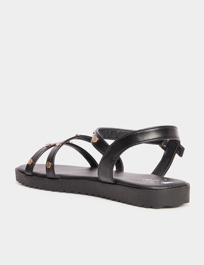 Sandales plates cloutées Liberto noir fille