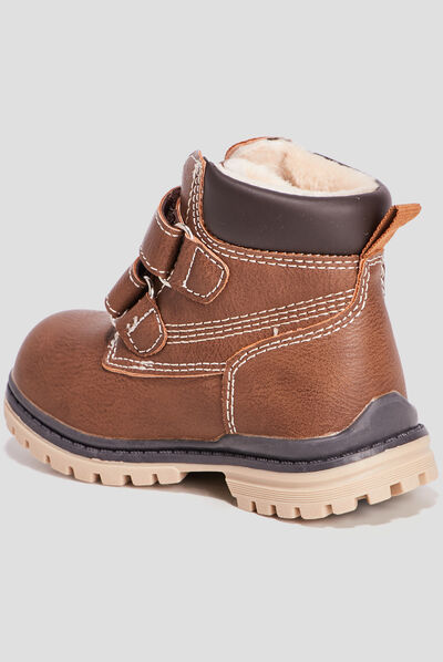 Bottines fourrées marron bébé garçon