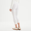 Legging 7/8ème taille élastiquée blanc femme