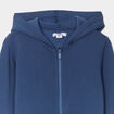 Sweat zippé à capuche et poches bleu foncé garçon