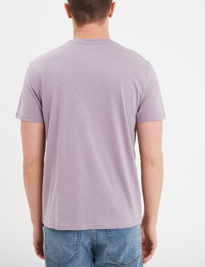 T-shirt en coton manches courtes parme homme
